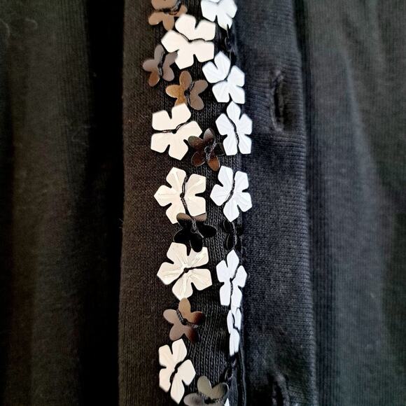 Rafaella Button Up Sequin Cardigan Sweater - Picture 3 of 8